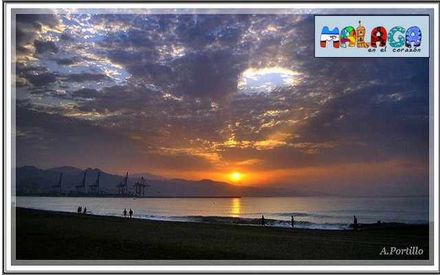 Amanecer en Málaga. A. Portillo